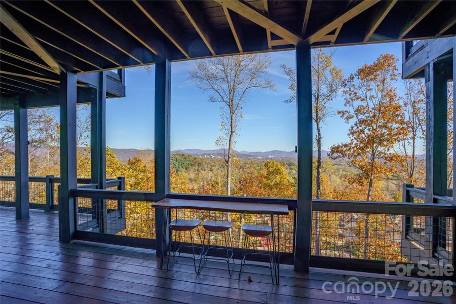 One of 2 expansive covered decks each with 1000 sq ft of relaxation space.