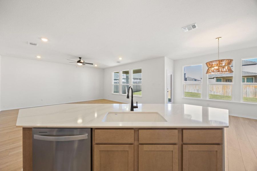 Furnished interior view inside a new home in Salerno - Classic Collection, Round Rock (Image 7).