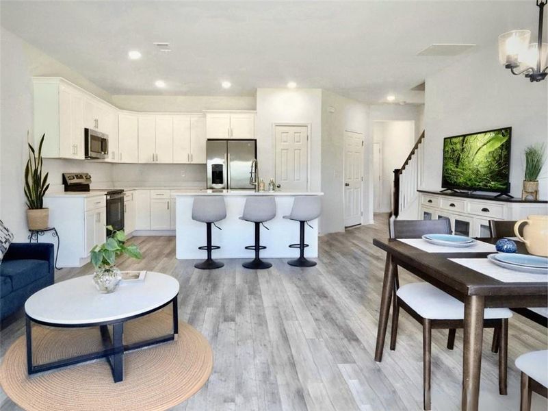 Furnished interior view inside a new home in , Fairmount (Image 14). Furnished interior view inside a new home in , Fairmount (Image 14).