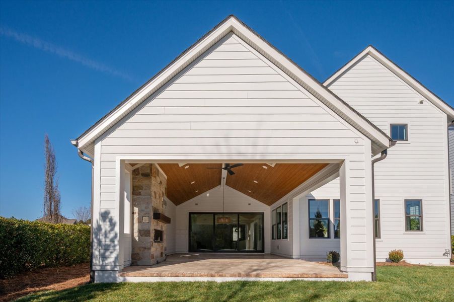 Representative exterior details of a home built from the Newport II by Classica Homes in McLean - Hunts Point, Belmont (Image 4).