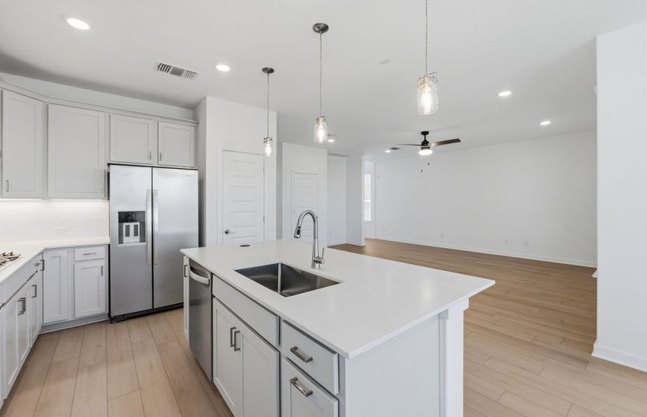 Furnished interior view inside a new home in Wolf Ranch, Georgetown (Image 7).