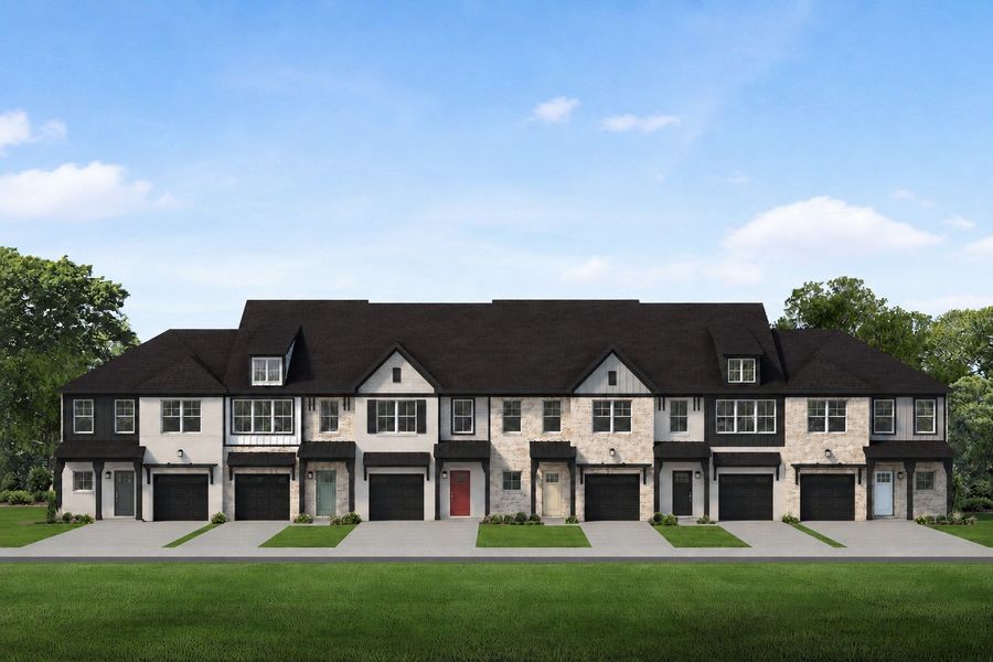 Front exterior of a new home in Anderson Park, Hendersonville, TN, highlighting curb appeal (Image 2). Front exterior of a new home in Anderson Park, Hendersonville, TN, highlighting curb appeal (Image 2).