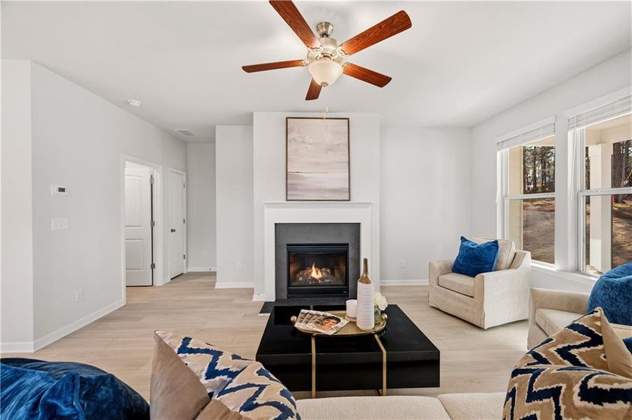 Furnished interior view inside a new home in Hamilton Lakes, Lawrenceville (Image 29). Furnished interior view inside a new home in Hamilton Lakes, Lawrenceville (Image 29).