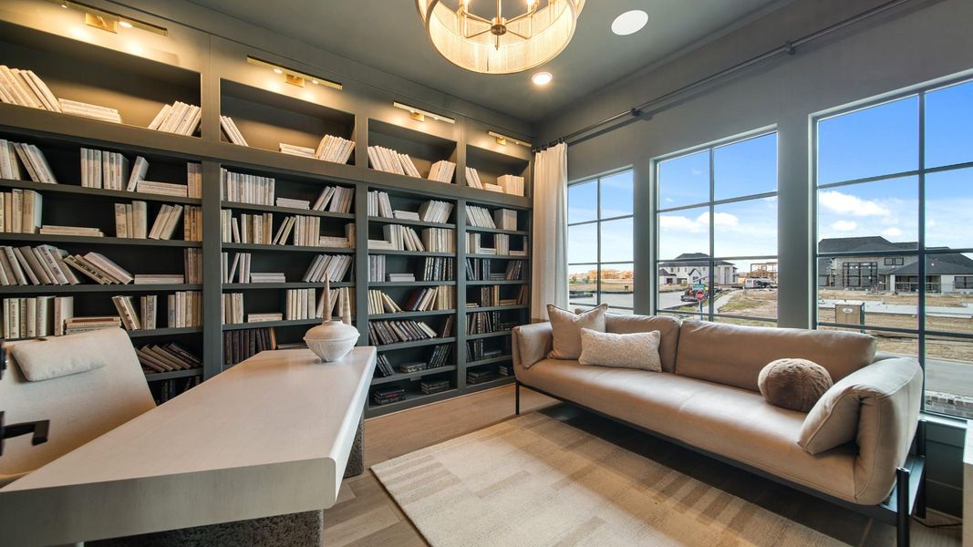 Representative photo of the elevated study with plenty of natural light.