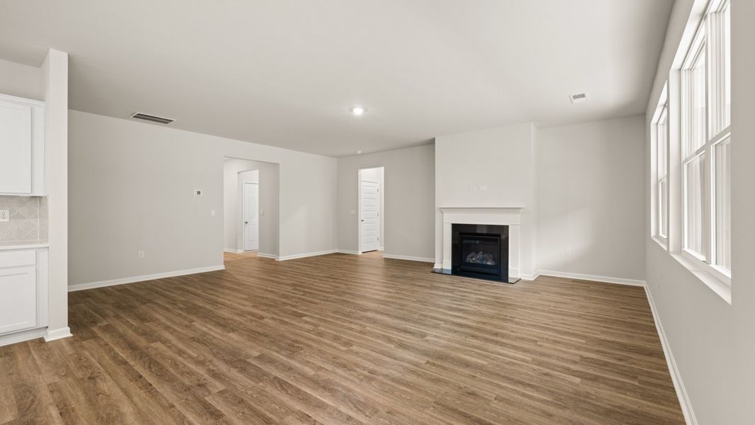 Representative unfurnished interior of a home built from the Denton by D.R. Horton in Bridle Creek, Locust Grove (Image 12).