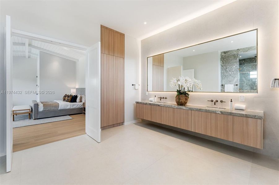 Furnished interior view inside a new home in , Miami (Image 18).