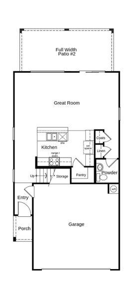 2D floor plan layout of this home in Mirador Point, Tucson, AZ (Image 2).