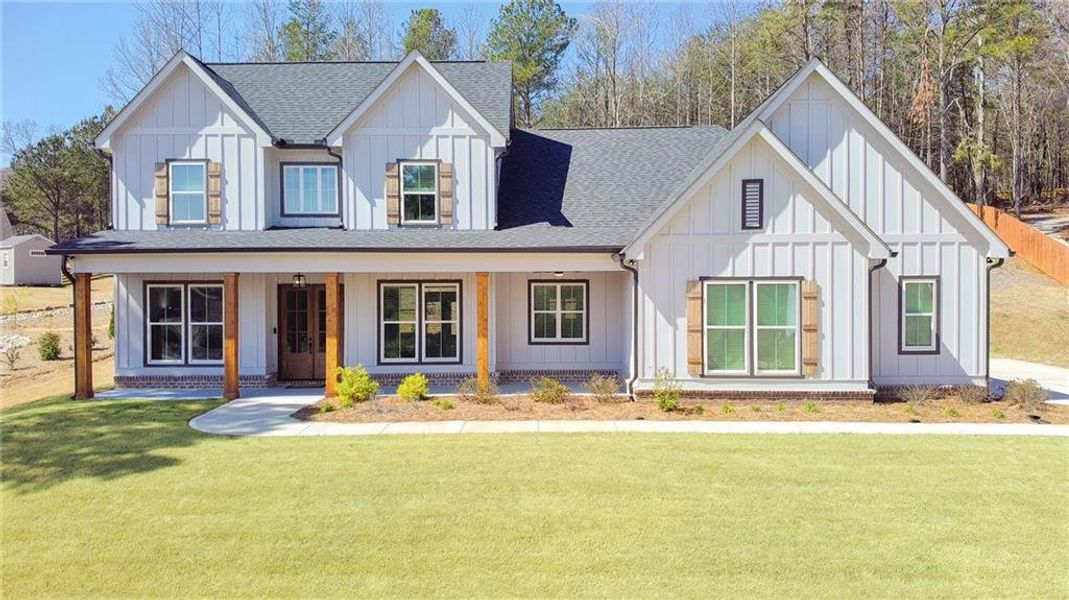 Front exterior of a new home in , Jasper, GA, highlighting curb appeal (Image 28).