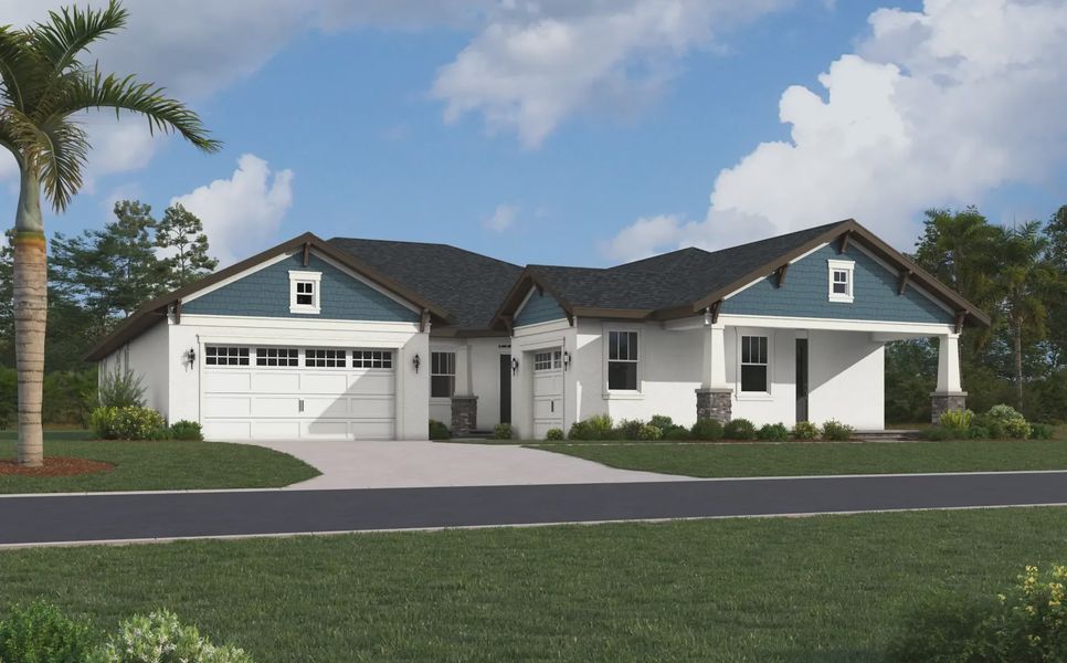 Representative exterior photo of a completed home built from the Oakmont by Vitale Homes in Hidden Ridge, New Port Richey, FL (Image 3).