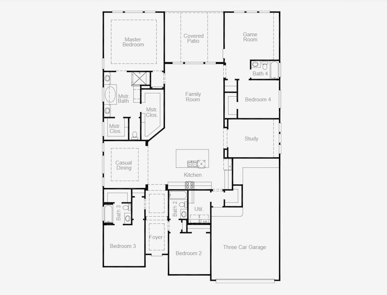 2D floor plan layout of this home in Parmer Ranch, Georgetown, TX (Image 2). 2D floor plan layout of this home in Parmer Ranch, Georgetown, TX (Image 2).