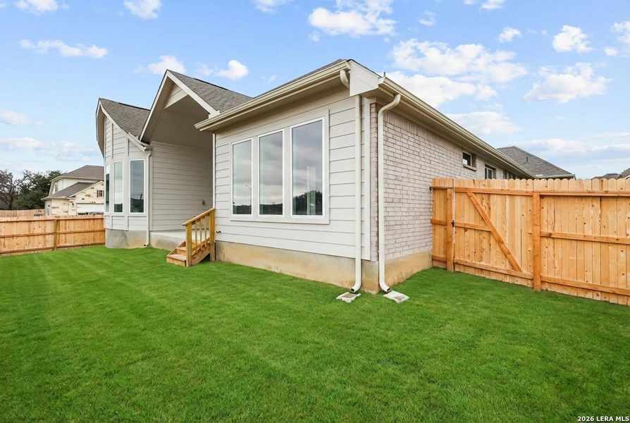 Exterior details and patio area of a home in Buffalo Crossing, Cibolo (Image 3).