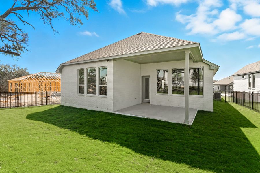 Exterior details and patio area of a home in Prominence – Now Selling, San Antonio (Image 3).