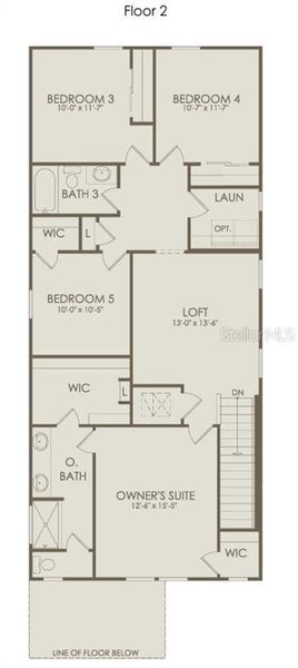 2D floor plan layout of this home in EverBe, Orlando, FL (Image 3).