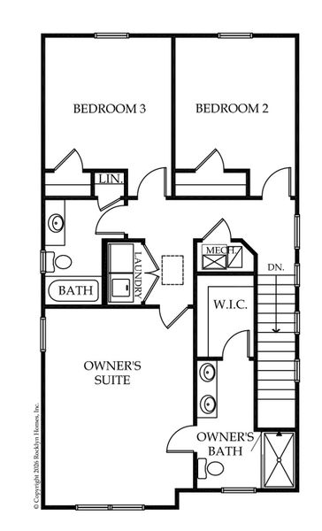 2D floor plan layout for the Royal by Rocklyn Homes in Buckingham Village, Lehigh Acres, FL (Image 4).