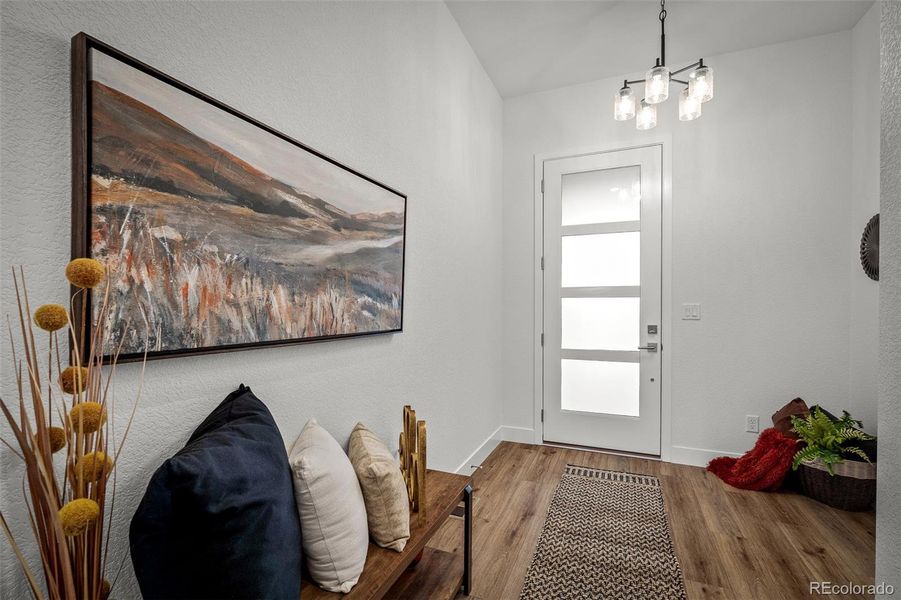 Furnished interior view inside a new home in Cloverleaf - Pinnacle Collection, Monument (Image 8).