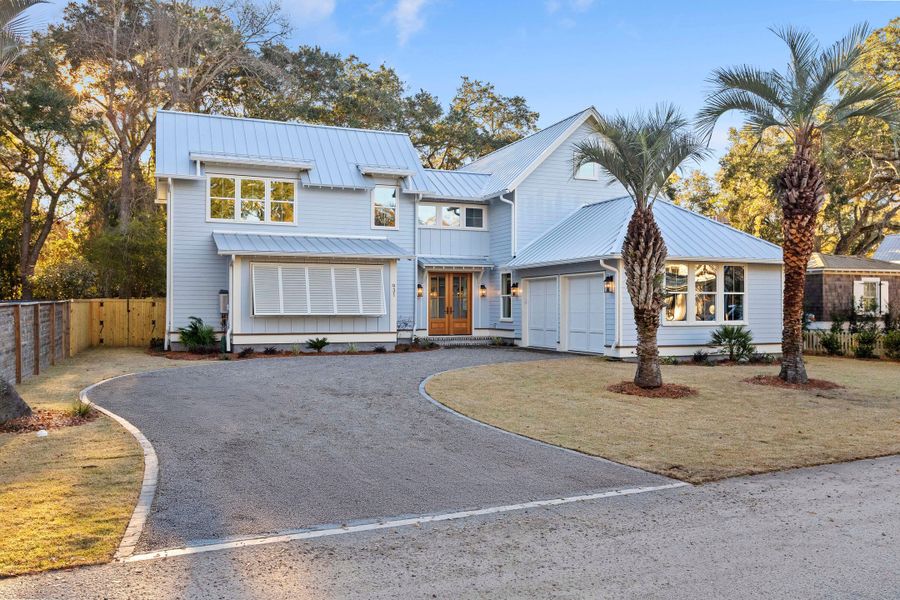Front exterior of a new home in , Mount Pleasant, SC, highlighting curb appeal (Image 29). Front exterior of a new home in , Mount Pleasant, SC, highlighting curb appeal (Image 29).