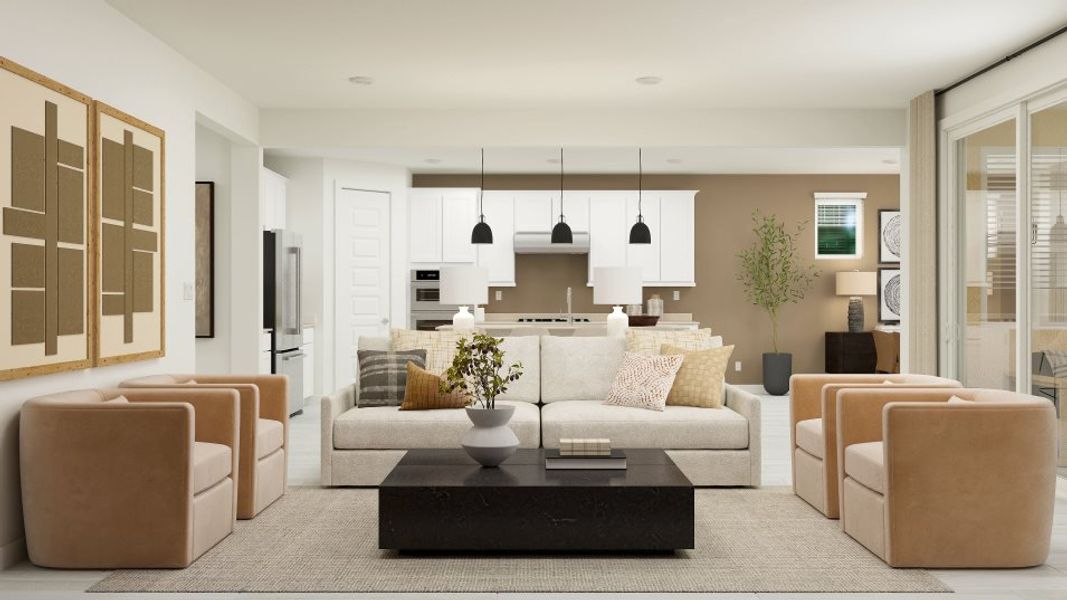 Pinnacle great room interior Pinnacle great room interior