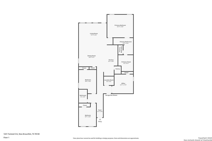 2D floor plan layout of this home in Parkside: Coastline Collection, New Braunfels, TX (Image 3).