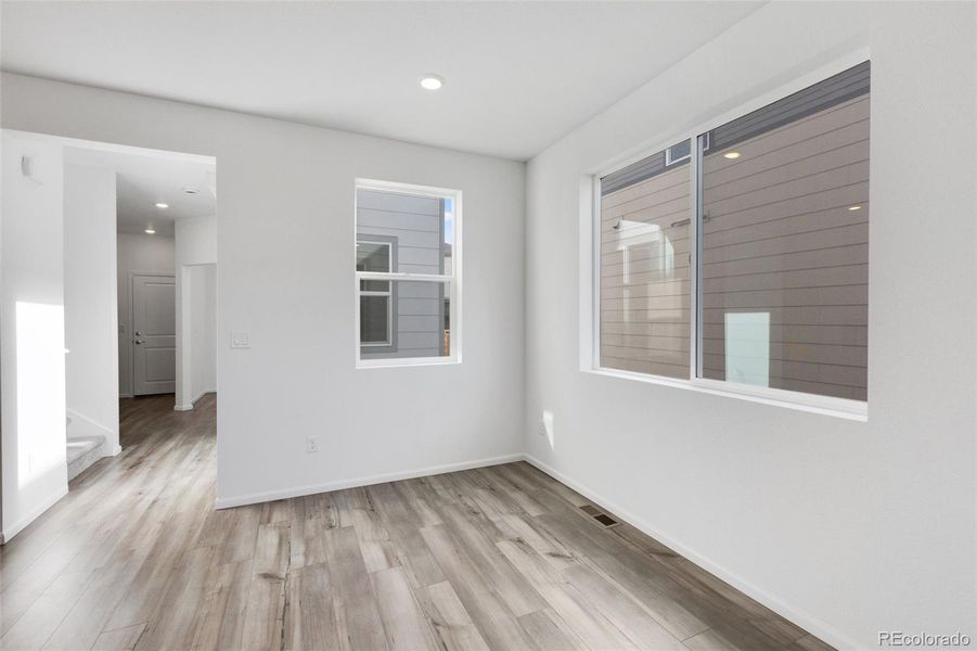 Spacious, unfurnished interior of a new home in The Casitas Collection at Windler, Aurora (Image 18). Spacious, unfurnished interior of a new home in The Casitas Collection at Windler, Aurora (Image 18).