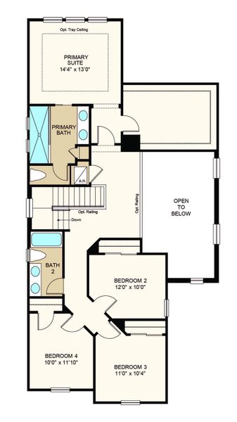 2D floor plan layout of this home in Firethorn, Parrish, FL (Image 4).