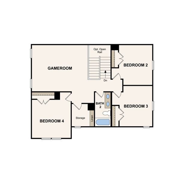 2D floor plan layout of this home in Averitt Landing, Lebanon, TN (Image 4).
