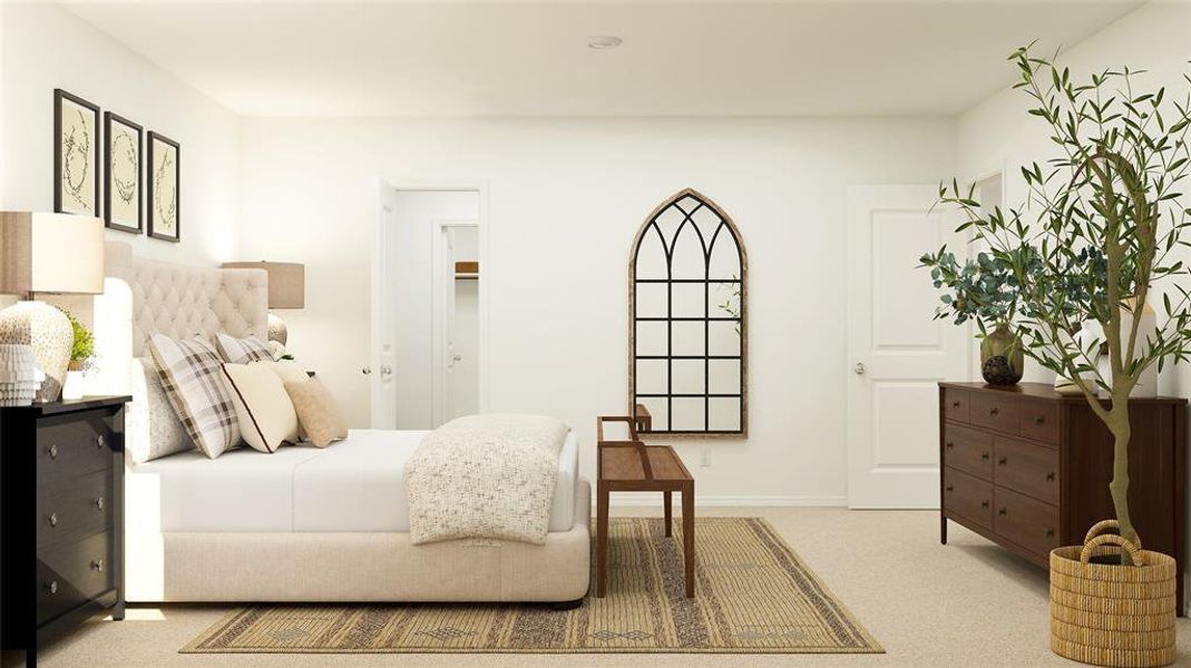 View of carpeted bedroom