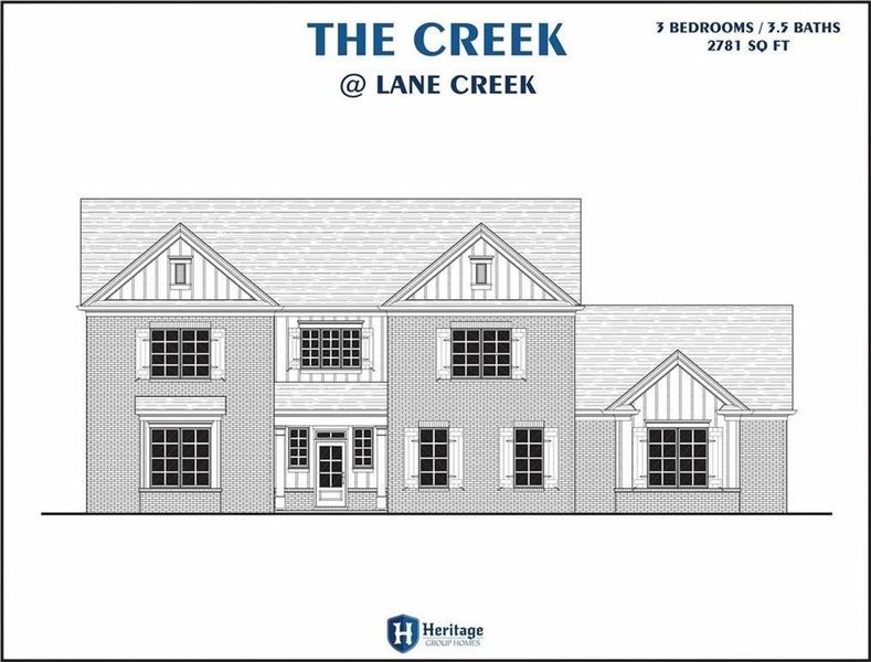 Exterior rendering of this home design in , Bishop, GA (Image 4).