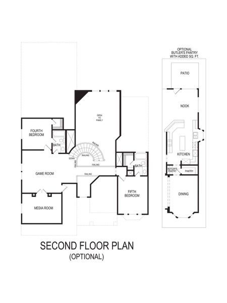 2D floor plan layout for the Brenton R (Standard) by First Texas Homes in Summit Parks, DeSoto, TX (Image 5).