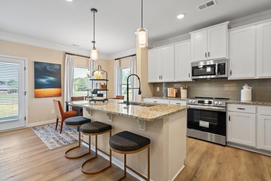 Furnished interior view inside a new home in The Andros, Dalton (Image 10).