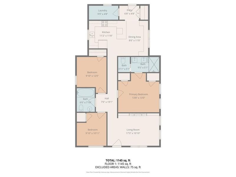 2D floor plan layout of this home in , Atlanta, GA (Image 3).