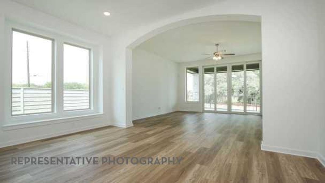 Spacious, unfurnished interior of a new home in Grand Central Park: 55ft. lots, Conroe (Image 16). Spacious, unfurnished interior of a new home in Grand Central Park: 55ft. lots, Conroe (Image 16).
