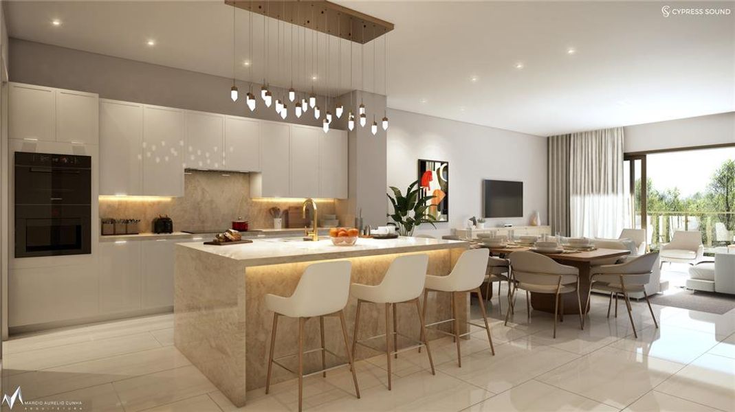 Furnished interior view inside a new home in , Orlando (Image 3).