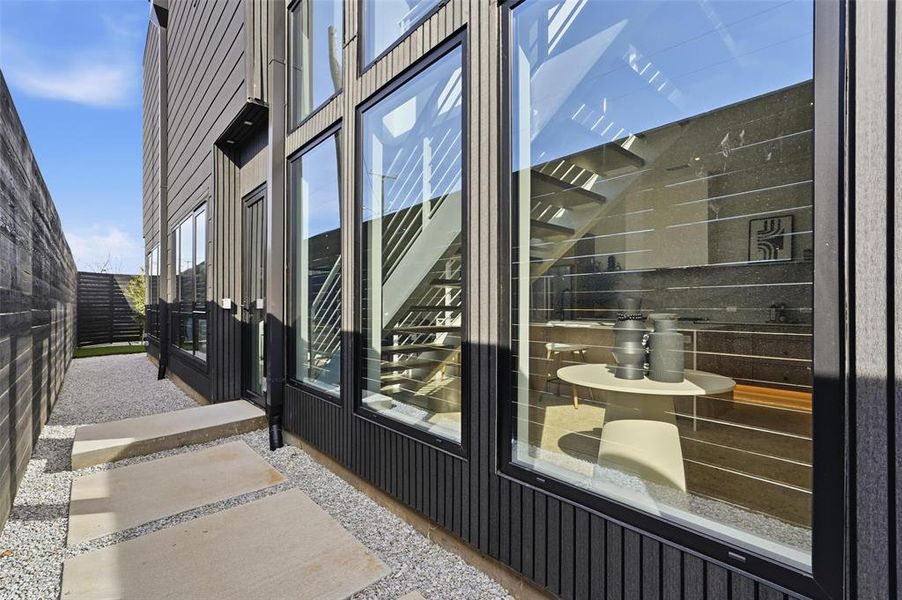 Exterior details and patio area of a home in , Dallas (Image 3). Exterior details and patio area of a home in , Dallas (Image 3).