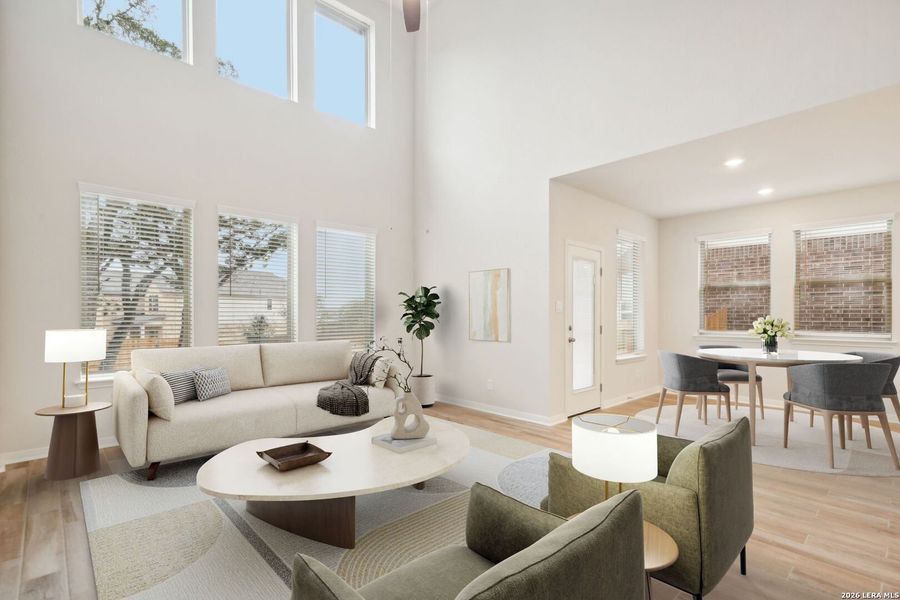 Furnished interior view inside a new home in Estancia Ranch - Classic Series, San Antonio (Image 19).