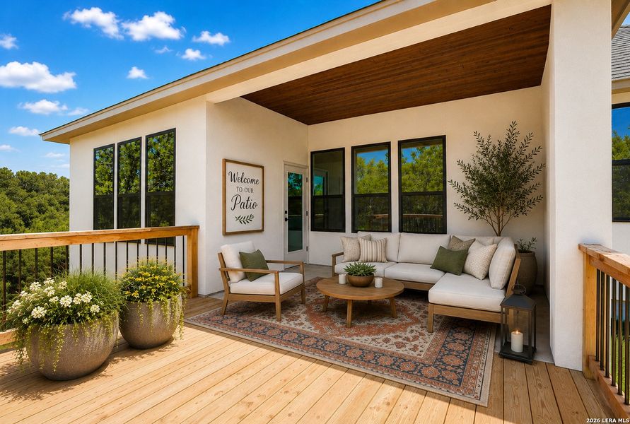 Exterior details and patio area of a home in , Spring Branch (Image 3).