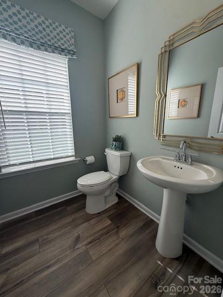 2nd floor half bath - model home photos