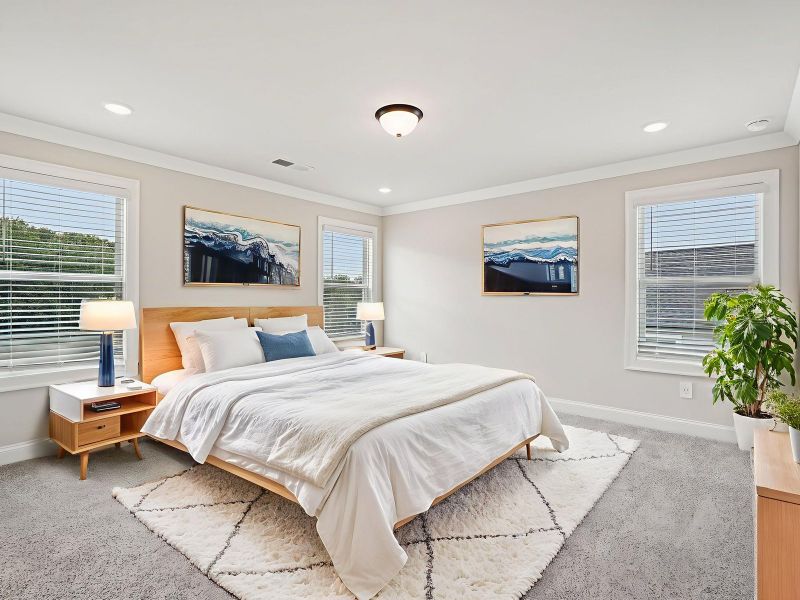 The Dallas Basement floorplan with the Modern Rustic Harbor interior package.