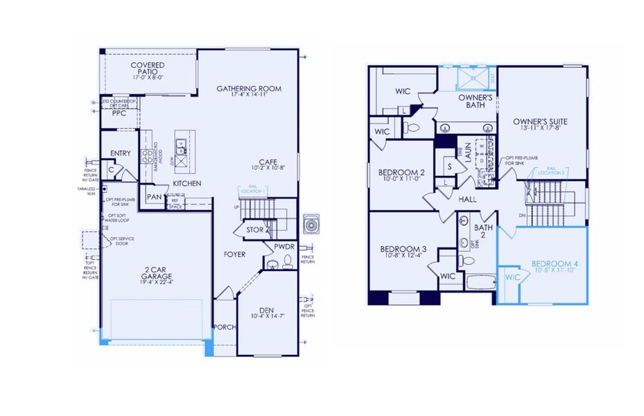 2D floor plan layout of this home in Visara, Surprise, AZ (Image 4).