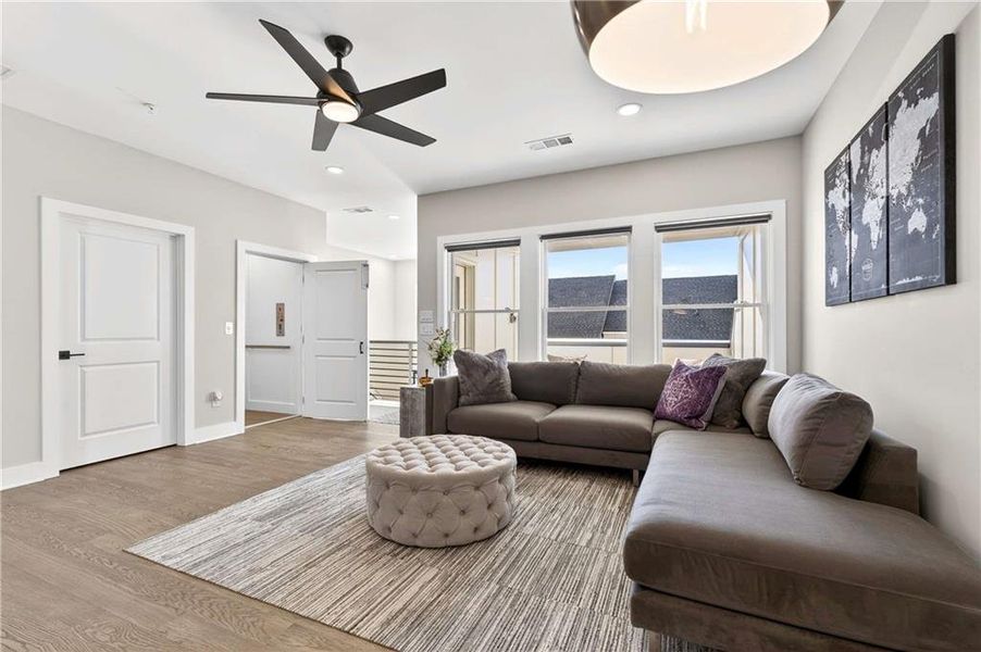 Furnished interior view inside a new home in , Atlanta (Image 56).