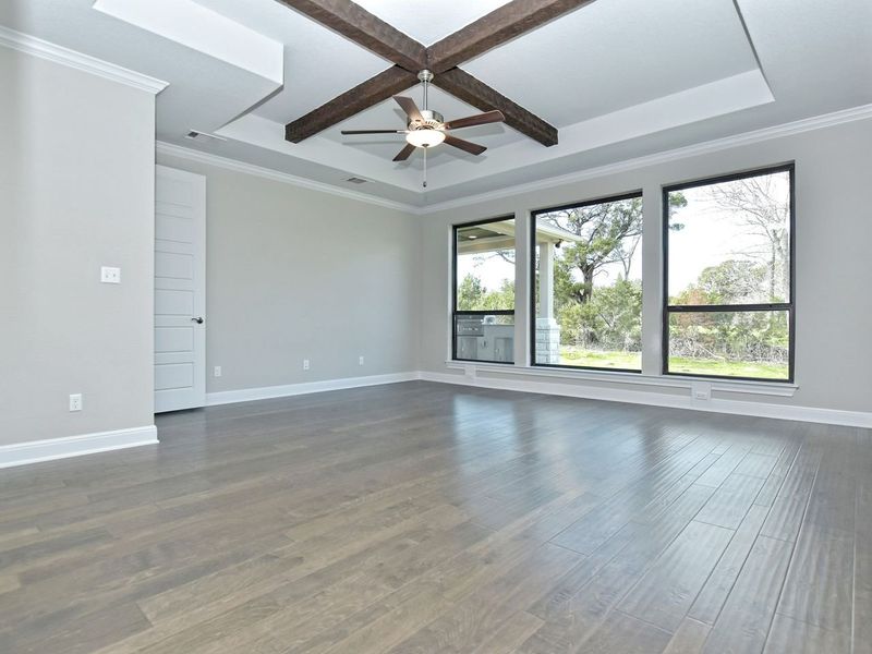 Representative unfurnished interior of a home built from the Madera II by Giddens Homes in Scofield Farms Estates, Georgetown (Image 294).