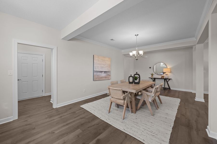 Furnished interior view inside a new home in Belmont at Albemarle, Hertford (Image 25). Furnished interior view inside a new home in Belmont at Albemarle, Hertford (Image 25).