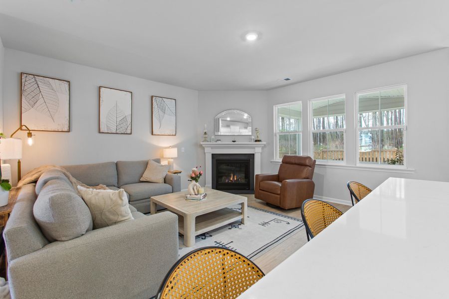Furnished interior view inside a new home in Sweetgrass at Summers Corner, Summerville (Image 9).