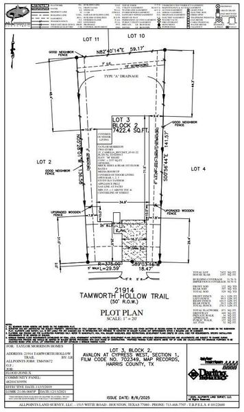21914 Tamworth Hollow Trail Preliminary Plot Plan 21914 Tamworth Hollow Trail Preliminary Plot Plan