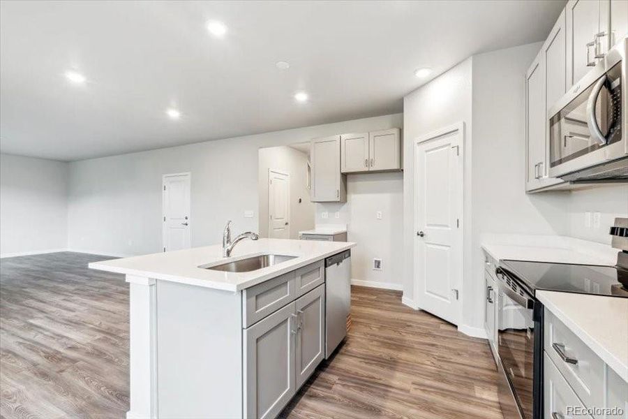 Furnished interior view inside a new home in The Haven II Collection  at Painted Prairie, Aurora (Image 6).