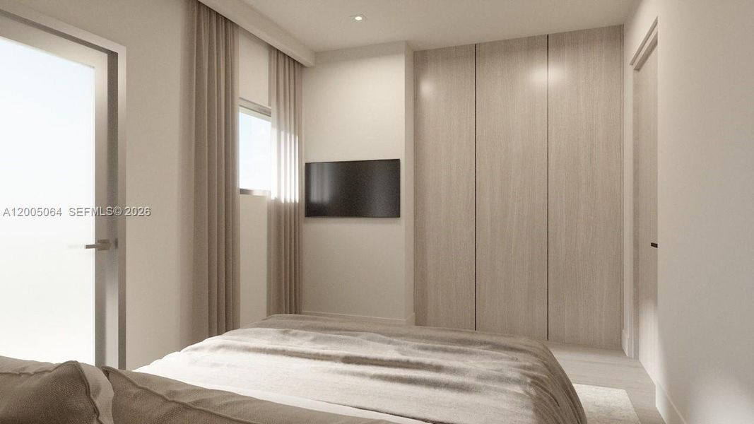 Furnished interior view inside a new home in , Miami Beach (Image 23).