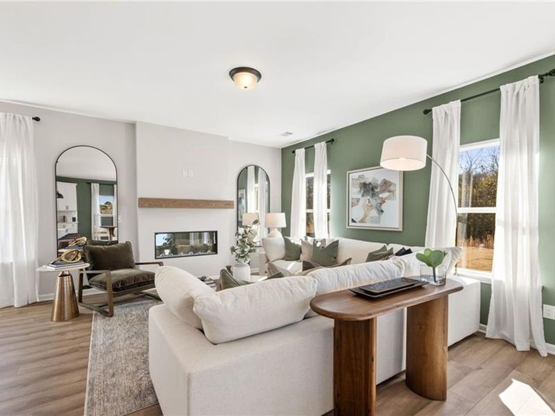 Furnished interior view inside a new home in The Bluffs, Canton (Image 7).