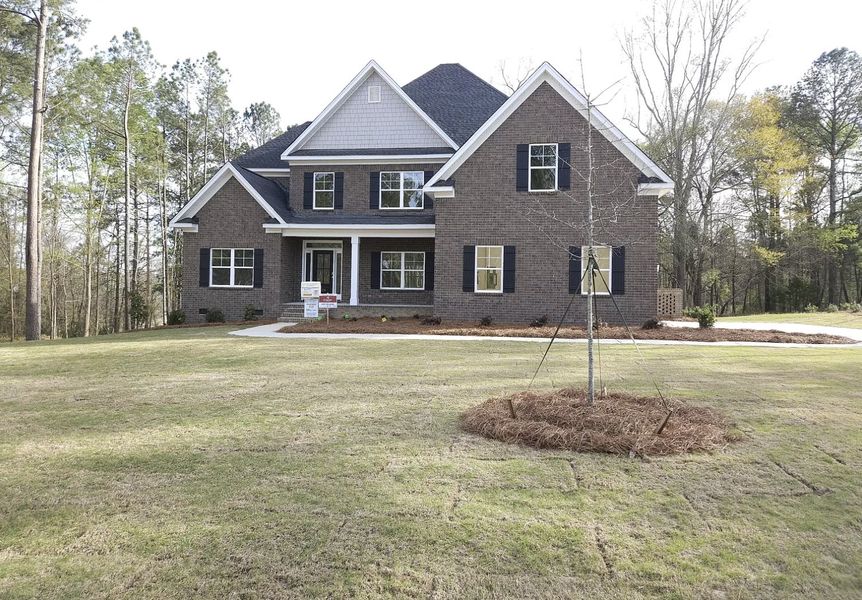 Representative exterior photo of a completed home built from the Berkeley by Hurricane Builders in Mount Vintage, North Augusta, SC (Image 33).