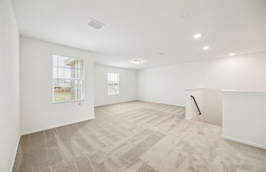 Spacious game room on second level Spacious game room on second level