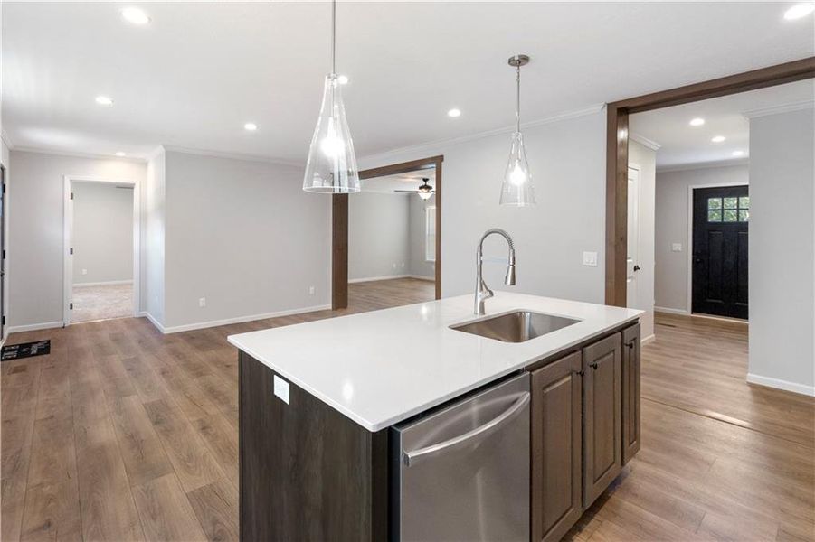 Furnished interior view inside a new home in , Clarkesville (Image 6).