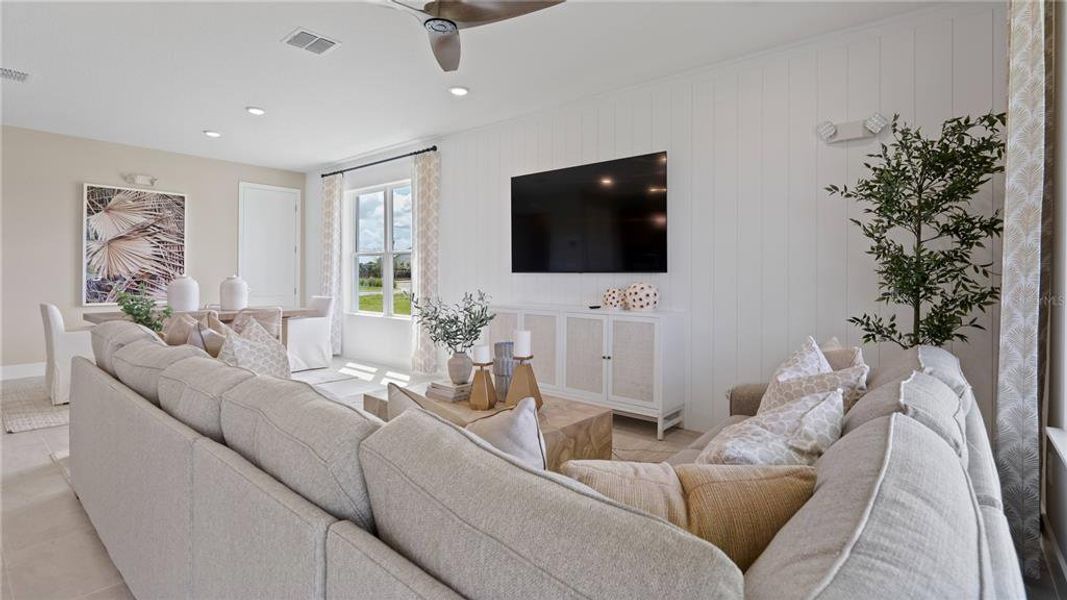 Furnished interior view inside a new home in Trailside, Mount Dora (Image 28). Furnished interior view inside a new home in Trailside, Mount Dora (Image 28).